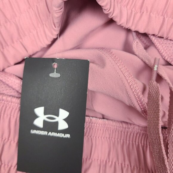 Women’s Under Armour Flex Woven 2 In 1 Shorts 2XL Pink Workout Exercise - Picture 8 of 9